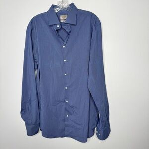 Armani Collezioni Blue Checkered Shirt Size 16.5